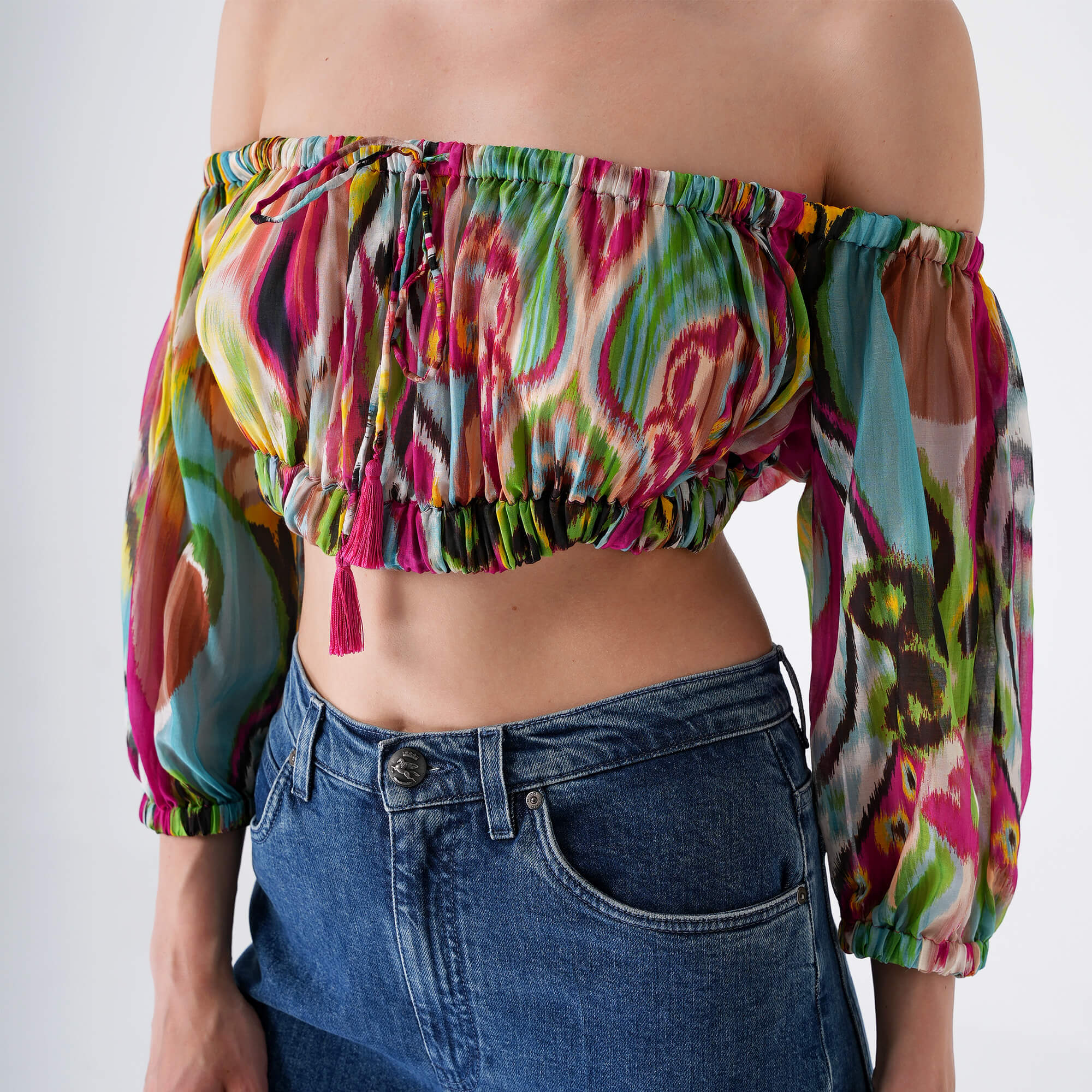 Etro - Multicolor Batik Crop Top